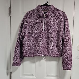 La Hearts Purple Fleece Sweater